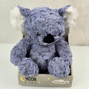 Walgreens Koala Bear Plush Baby Lovey Stuffed Toy Moon & Stars 11" Gray-Blue